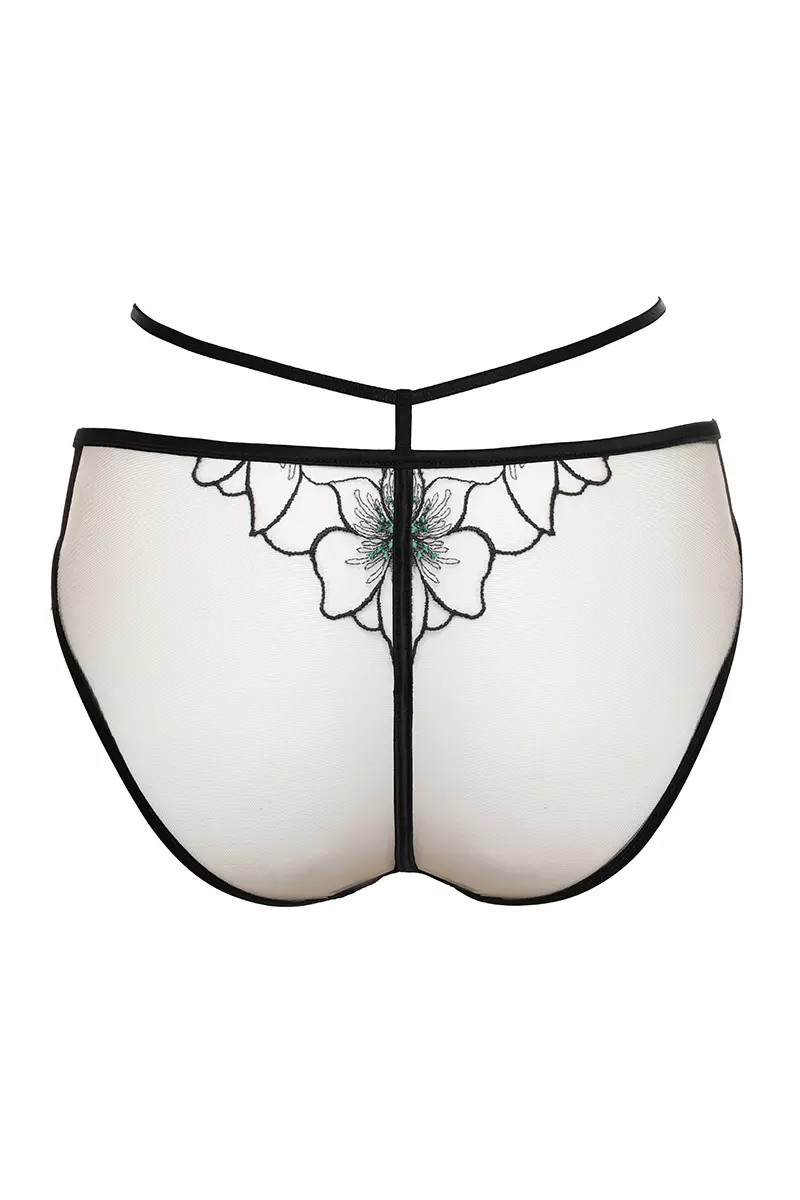 Kelnaitės_YD380 BLACK GREEN 2. Prelude, Delicate Nimph Seksualios kelnaitės