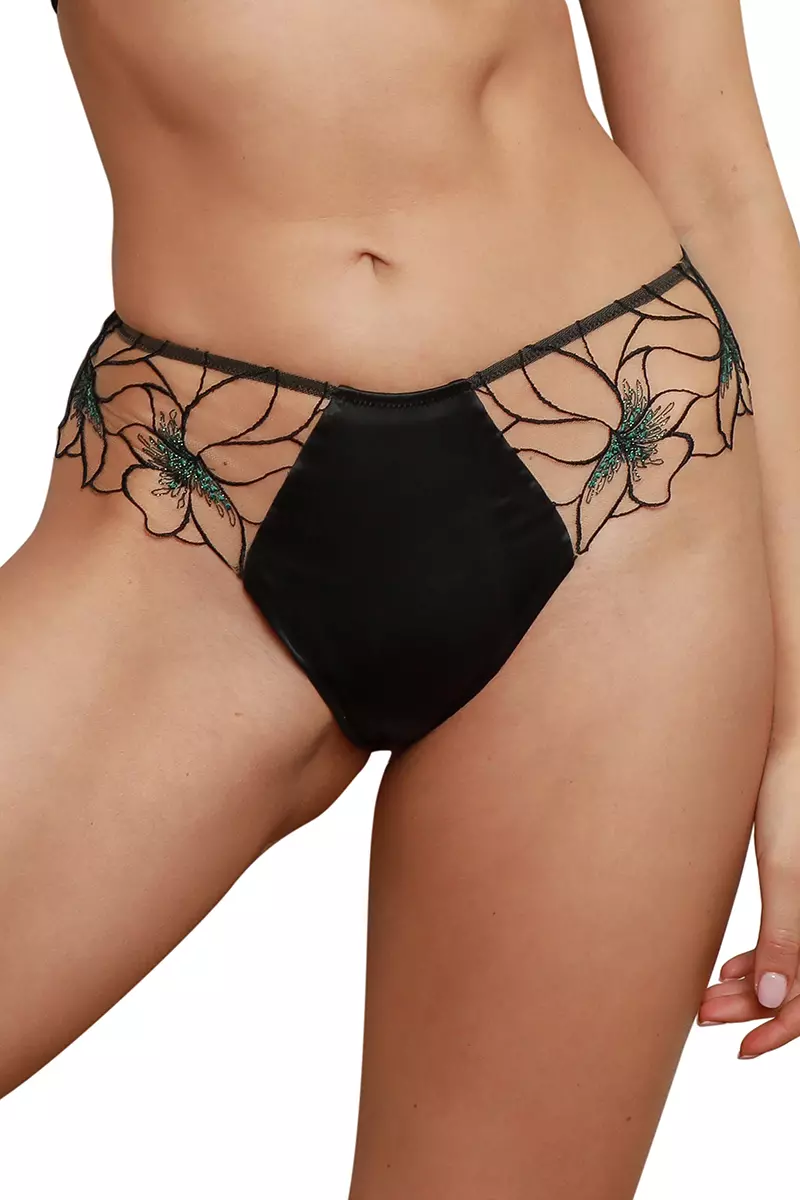 Kelnaitės_YD381 BLACK GREEN. Prelude, Delicate Nimph Šortukai