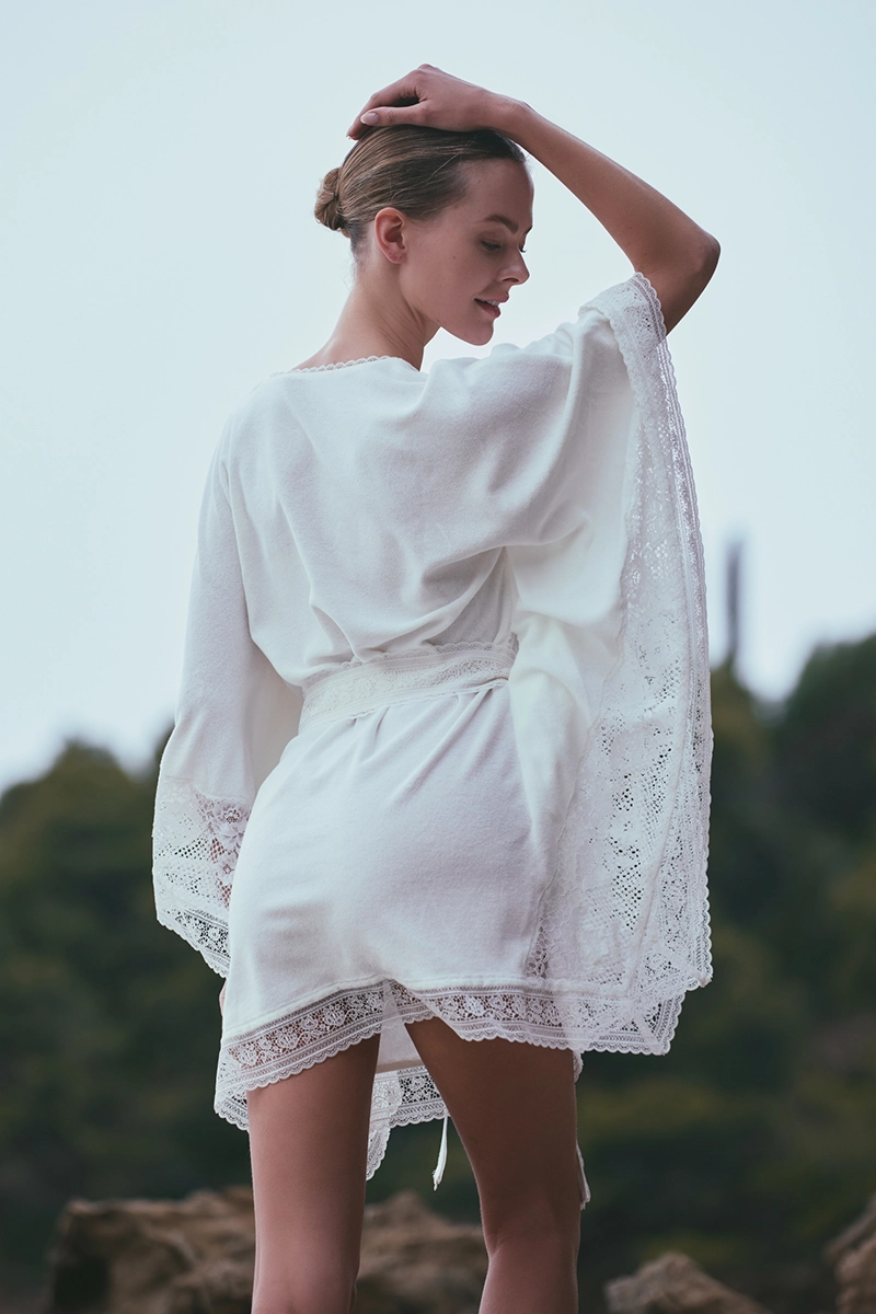 nc6280502_Short Cotton Tunic with Lace Marjolaine Angèle Short Cotton Tunic with Lace