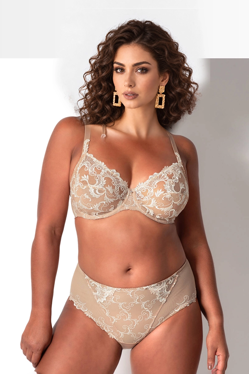 bcc0388__Lise Charmel Dressing Floral nėriniuotos kelnaitės aukštu liemeniu Lise Charmel Dressing Floral nėriniuotos kelnaitės aukštu liemeniu