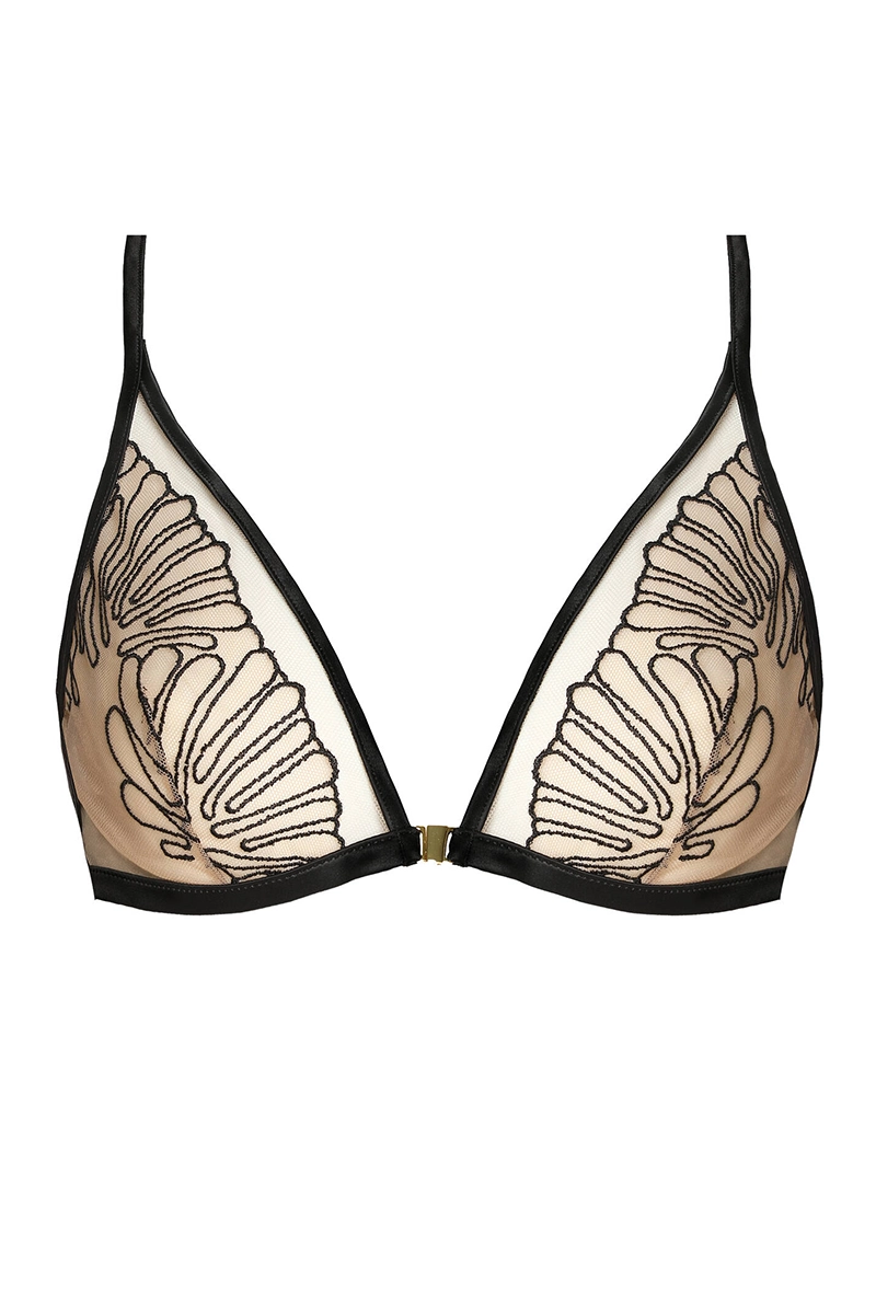 Prelude, Rouge Interdit wireless bralette with front fastening