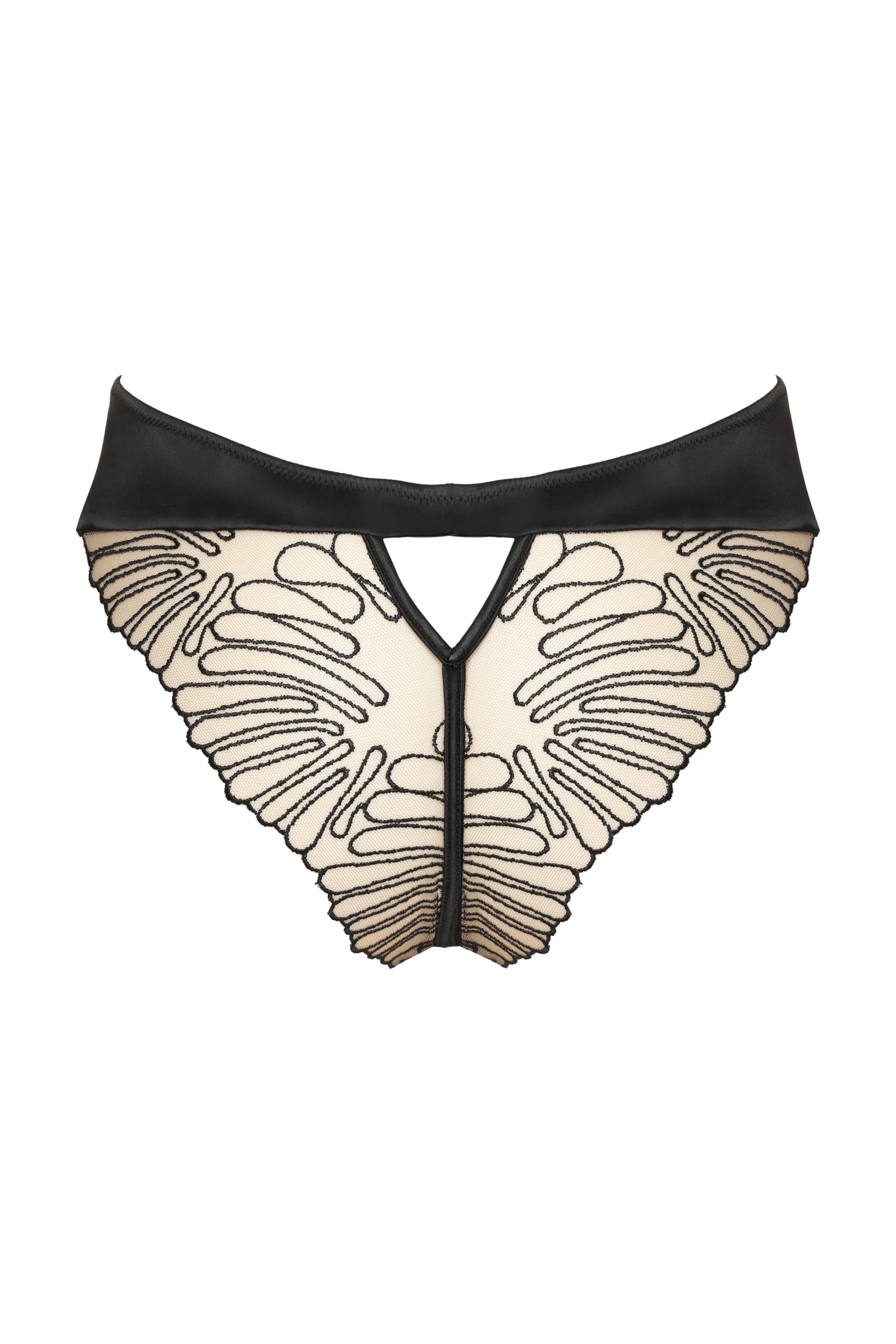 Prelude, Rouge Interdit tanga briefs in embroidered tulle and satin